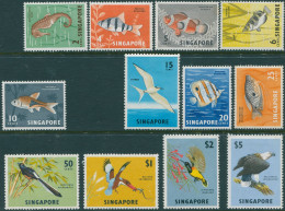 Singapore 1962 SG64-77 Orchids Fish Birds (12) MLH - Singapore (1959-...)