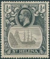 St Helena 1922 SG97 ½d Grey And Black KGV Ship MH - Saint Helena Island
