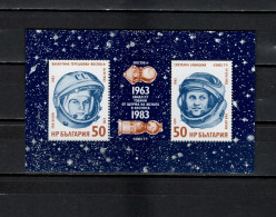 Bulgaria 1983 Space, Valentina Tereshkova 20th Anniv. S/s MNH - Europe