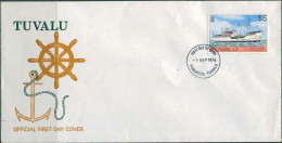 Tuvalu 1976 SG44 $5 Ship FDC - Tuvalu