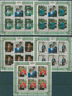 Cook Islands Penrhyn 1981 SG223-227 Royal Wedding Sheetlets MNH - Penrhyn