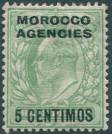 Morocco Agencies 1907 SG112 5c On ½d Green KEVII MH (amd) - Morocco Agencies / Tangier (...-1958)