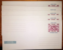 5 PAP, 3 Cartes Postales Prépayées, 5 Cartes. Grèce, Hellenic Post, Prepaid, EATA, - Entiers Postaux