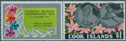Cook Islands 1976 SG563 $1 Wildlife Day With Tab MLH - Cookeilanden