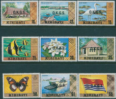 Kiribati OKGS 1981 SGO15-O25 Bird Fish Flower Industry 9 Values MNH - Kiribati (1979-...)