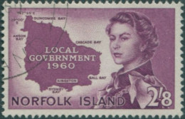 Norfolk Island 1960 SG40 2/8d Purple Local Government QEII FU - Ile Norfolk