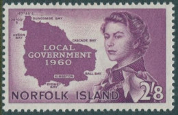Norfolk Island 1960 SG40 2/8d QEII Local Government MNH - Isola Norfolk