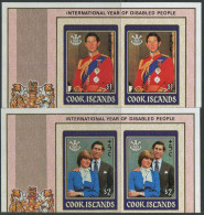 Cook Islands 1981 SG824-825 International Year Disabled Imperf Pairs Set MNH - Cook