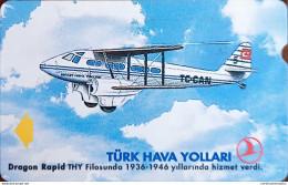 Turkıye Phonecards-THY Dragon Rapid 60 Units PTT Unused - Sammlungen