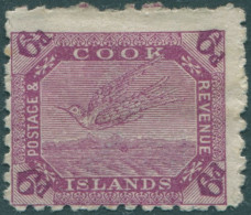 Cook Islands 1902 SG34 6d Purple White Tern MH - Cook