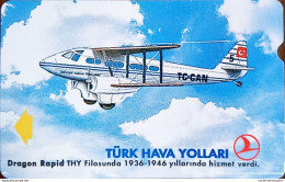 Turkıye Phonecards-THY Dragon Rapid 100 Units PTT Unused - Sammlungen