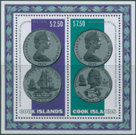 Cook Islands 1974 SG494 Second Voyage Discovery Coins MS MNH - Cook