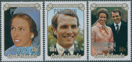 Cook Islands Penrhyn 1973 SG53-55 Royal Wedding Set MLH - Penrhyn