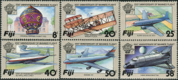 Fiji 1983 SG659-664 Manned Flight Set MNH - Fidji (1970-...)