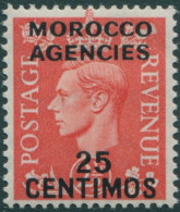 Morocco Agencies 1937 SG185 25c On 2½d Red KGVI MLH - Morocco Agencies / Tangier (...-1958)