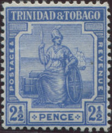 Trinidad And Tobago 1913 SG151 2½d Blue Britannia MLH - Trinidad & Tobago (1962-...)