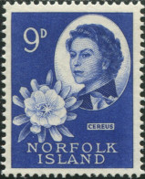 Norfolk Island 1960 SG29 9d QEII And Cereus Flower MNH - Ile Norfolk