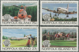 Norfolk Island 1983 SG304-307 Manned Flight Set MNH - Isla Norfolk