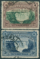 Southern Rhodesia 1931 SG17-18 Victoria Falls P14 Set #2 FU - Zimbabwe (1980-...)