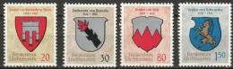 Lichtenstein 1964 MiNr.440 - 443 ** Postfrisch Wappen ( B 2806 ) Günstige Versandkosten - Unused Stamps