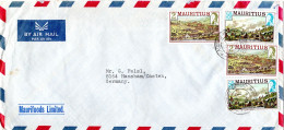 L77507 - Mauritius - 1982 - 2@2Rp Landschaften MiF A LpBf PLAISANCE AIRPORT -> Westdeutschland - Mauritania (1960-...)