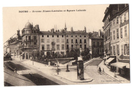 CPA 01 - BOURG EN BRESSE (Ain) - Avenue Alsace Lorraine Et Square Lalande - Altri & Non Classificati