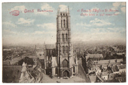 CPA BELGIQUE - GAND - Panorama Et Tour De L'Eglise St-Bavon - Gent