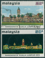Malaysia 1972 SG98-99 Kuala Lumpur City Hall Set FU - Malaysia (1964-...)