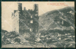 Aosta Chatillon Ussel Castello Di ABRASA Cartolina VK1953 - Aosta