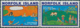 Norfolk Island 1985 SG369-370 Youth Year Set MNH - Norfolkinsel