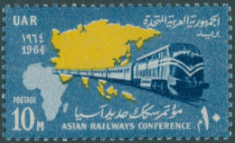 Egypt 1964 SG794 10m Diesel Train Afro-Asian Map MNH - Altri & Non Classificati