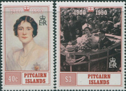Pitcairn Islands 1990 SG378-379 Queen Mother 90th Birthday Set MNH - Islas De Pitcairn