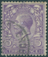 Great Britain 1912 SG375 3d Violet KGV #1 FU (amd) - Non Classificati