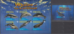 Grenada Grenadines - 2010 - Whales - Yv 3816/21 + Bf 615 - Whales