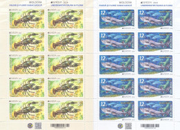 2024. Moldova,  Europa 2024, Underwater Flora And Fauna Of Moldova, 2 Sheetlets, Mint/** - Moldavia