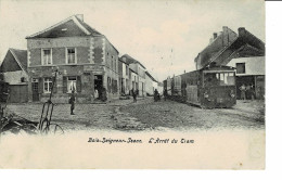 BRAINE L'ALLEUD-EIGENBRAKEL"PLACE DE LA GARE AVEC TRAM A VAPEUR-STOOMTRAM"EDIT.RENE BERGER - Eigenbrakel