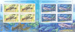 2024. Moldova,  Europa 2024, Underwater Flora And Fauna Of Moldova, 2 Booklet- Panes, Mint/** - Moldavie