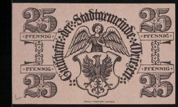 Notgeld Wriezen 1919, 25 Pfennig, Blick Auf Die Kirche  - [11] Lokale Uitgaven