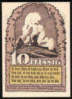 Notgeld Zarrentin 1922, 10 Pfennig, Ortspartie Mit Kirche  - [11] Lokale Uitgaven