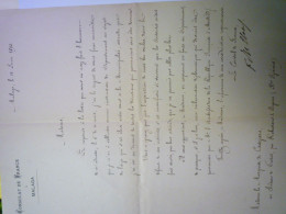 2024 - 1500  LETTRE Du CONSULAT De FRANCE à MALAGA  Adressée à La MARQUISE De CASAJARA   1893   XXX - Malaga