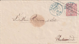 Allemagne Du Nord Cachet Bleu Berlin Sur Entier Postal 1868 - Postwaardestukken