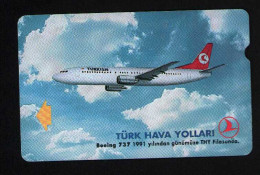 Turkıye Phonecards-THY Boing 737 PTT 60 Units Unused - Collections