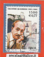 USATI ITALIA 2001 - Ref.0853 "SALVATORE QUASIMODO" 1 Val. - - 2001-10: Gebraucht