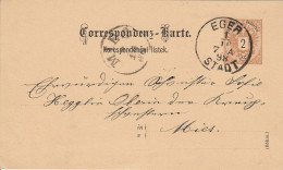 Autriche  Entier Postal Eger 1898 - Briefkaarten