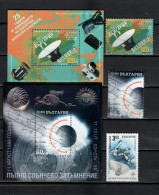 Bulgaria 1994/1999 Space, Radiometric System, Space Shuttle, Solar Eclipse 3 Stamps + 2 S/s MNH - Europa