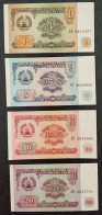 TADJIKISTAN 1 / 5 / 10 / 20 / 50 / 100 Rubles - 6 Notes Year 1994 - UNC - Tadjikistan