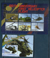 Grenada Grenadines - 2007 - 100th Anniversary First Helicopter Fligth - Yv 3673/78 + Bf 608 - Elicotteri