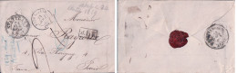 Allemagne Lettre Avec 3 Cachets, Stuttgart, BADE STRASB. / AMB., Griffe Encadrée B.6.K - Paris, 24 Aout 1859 - Cartas & Documentos