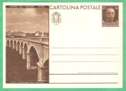 REGNO D'ITALIA 1931 CARTOLINA POSTALE VEIII OPERE DEL REGIME PONTE FERROV. VATICANO 30 C Bruno (FILAGRANO C70-16) NUOVA - Stamped Stationery