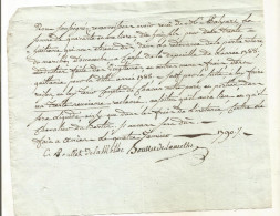 N°1921 ANCIENNE LETTRE DE SOULLERD LAMOTHE A DECHIFFRER DATE 1790 A AMIENS - Historische Dokumente